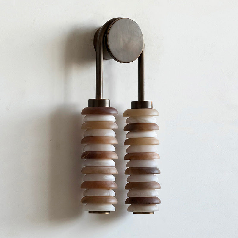 Double Modern Alabaster Wall Lamp