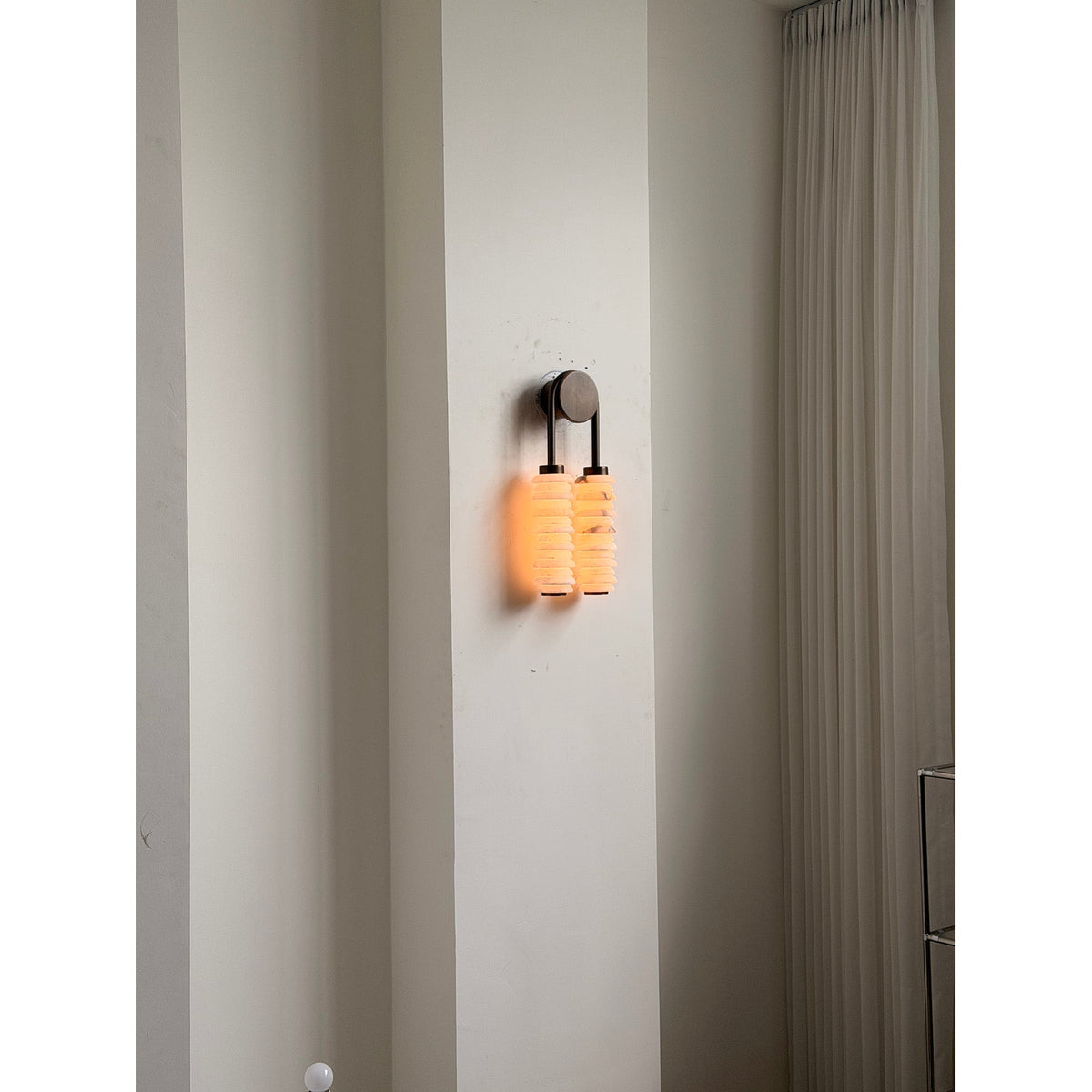 Double Modern Alabaster Wall Lamp