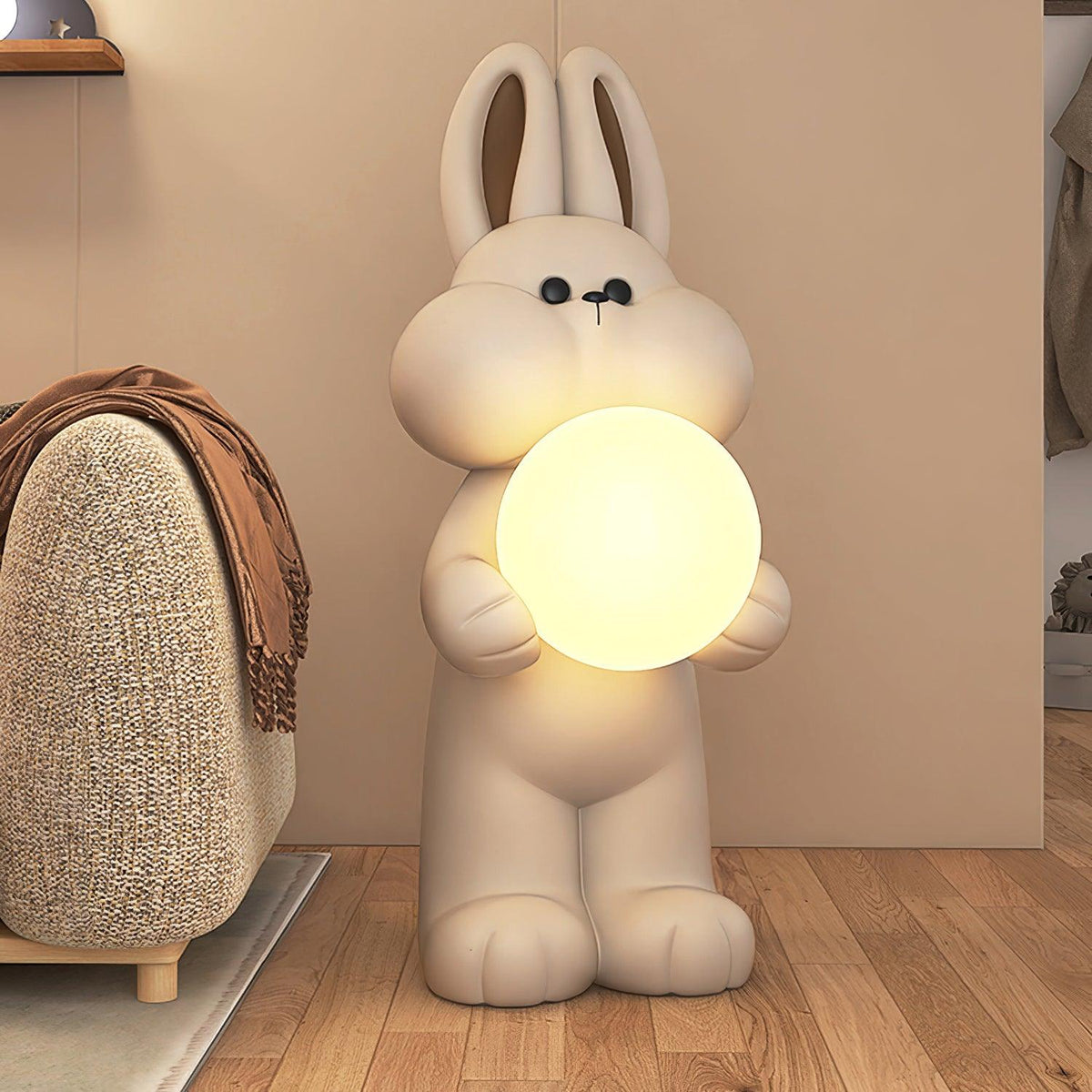 Peach Rabbit Floor Lamp