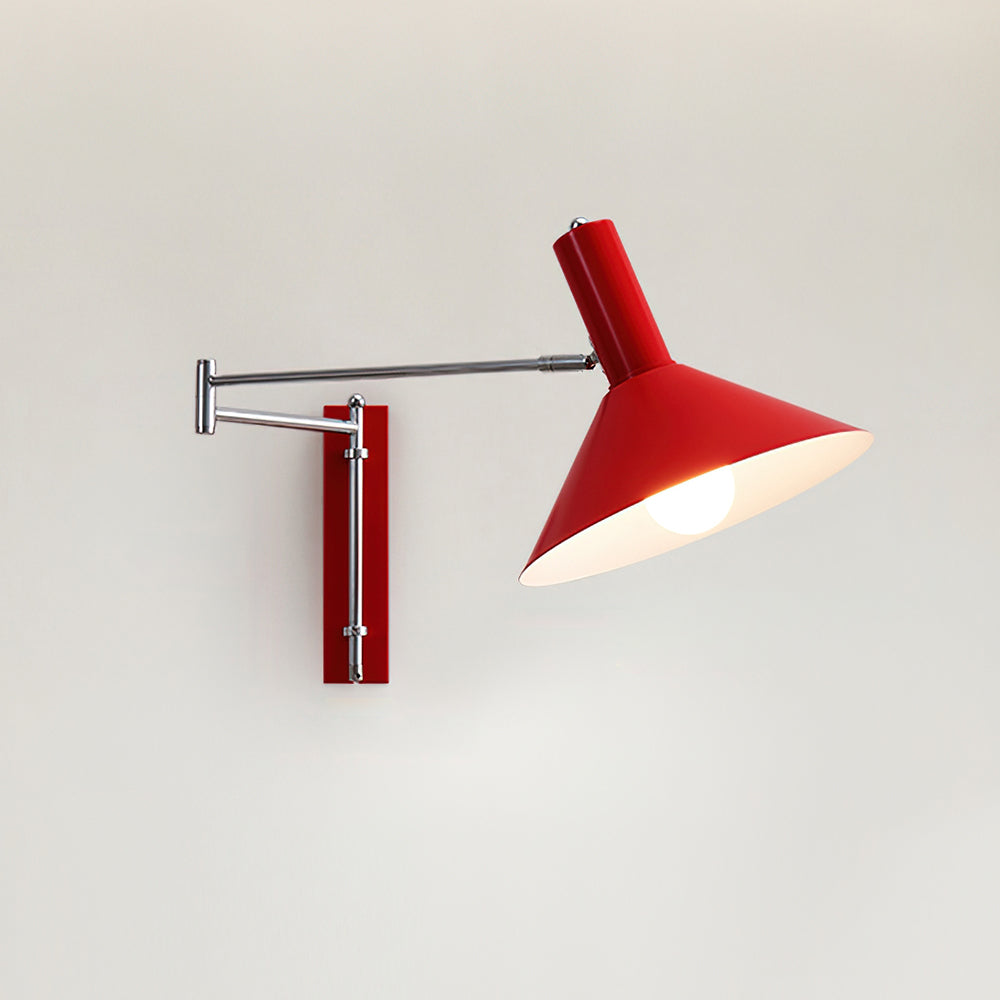 Peak Wall Lamp Adjustable Arm Red Reading