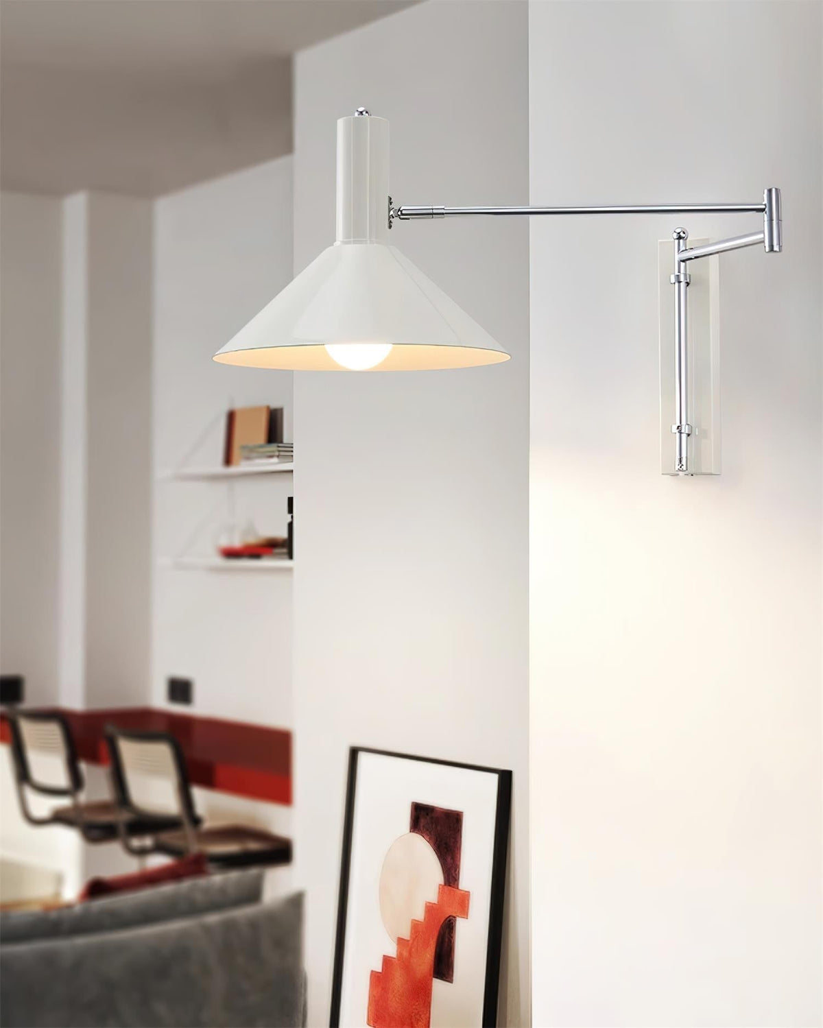 Peak Wall Lamp Adjustable Arm Red Reading