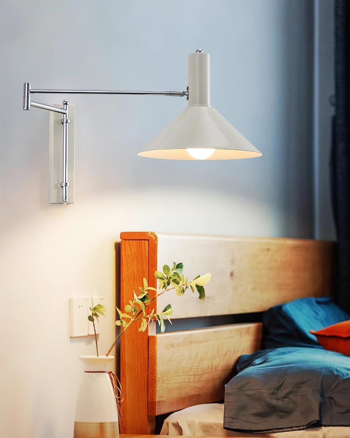 Peak Wall Lamp Adjustable Arm Red Reading