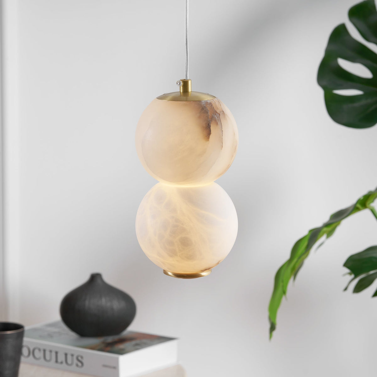Lasides Alabaster Pendant Light Head 2 /3/4