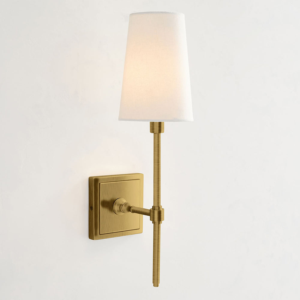Vicarara Vintage Industrial Brass Fabric Wall Lamp
