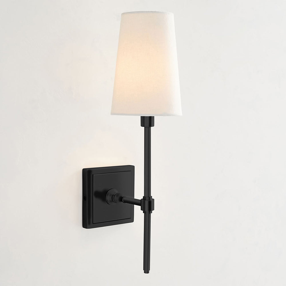 Vicarara Vintage Industrial Brass Fabric Wall Lamp
