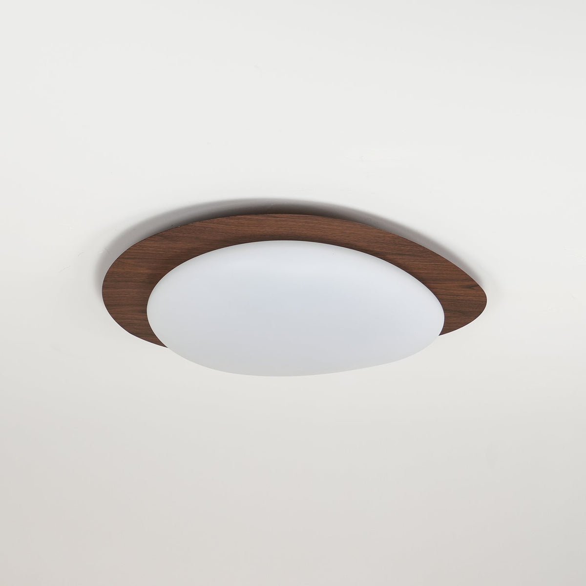 Tulapis Pebble Walnut Ceiling Light
