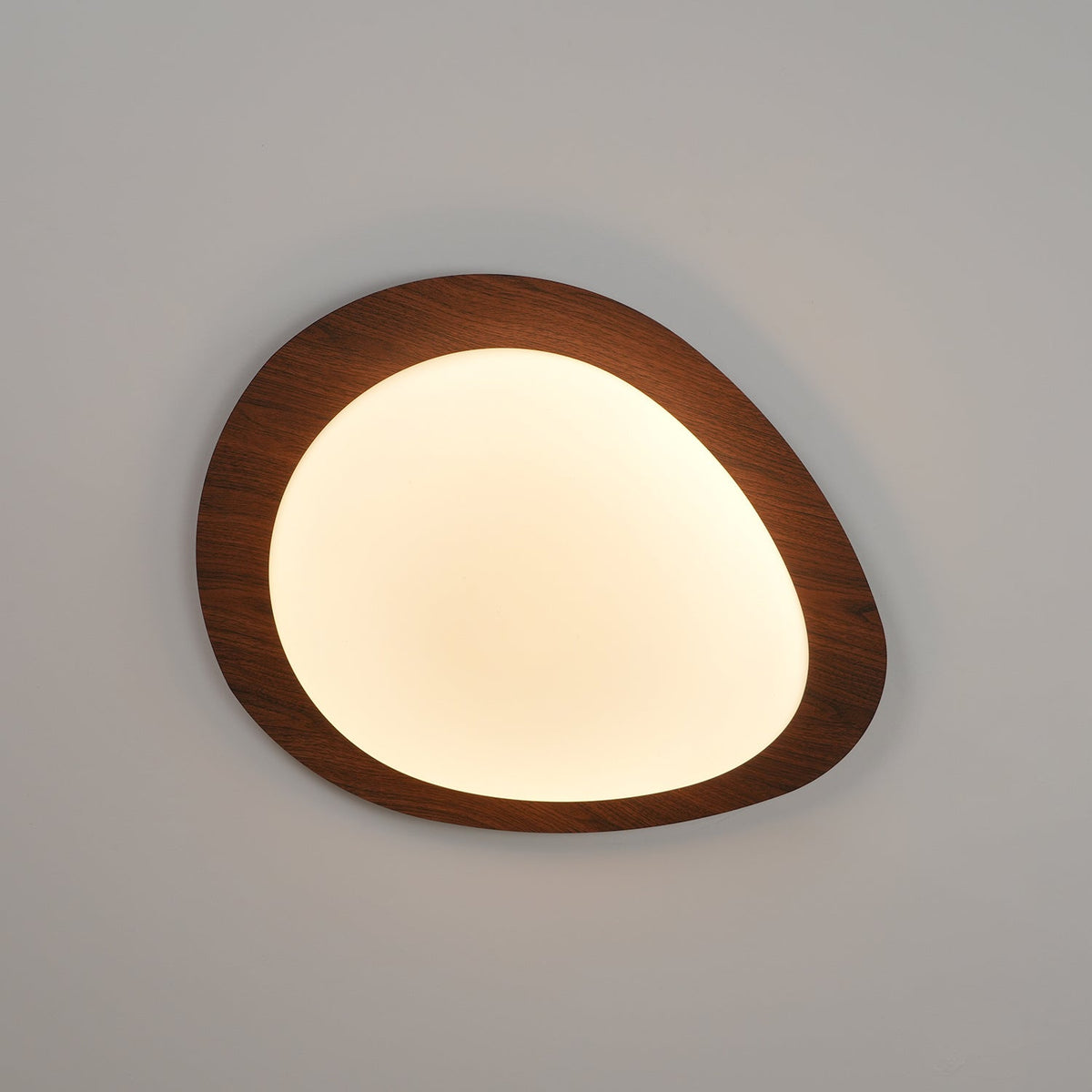 Tulapis Pebble Walnut Ceiling Light