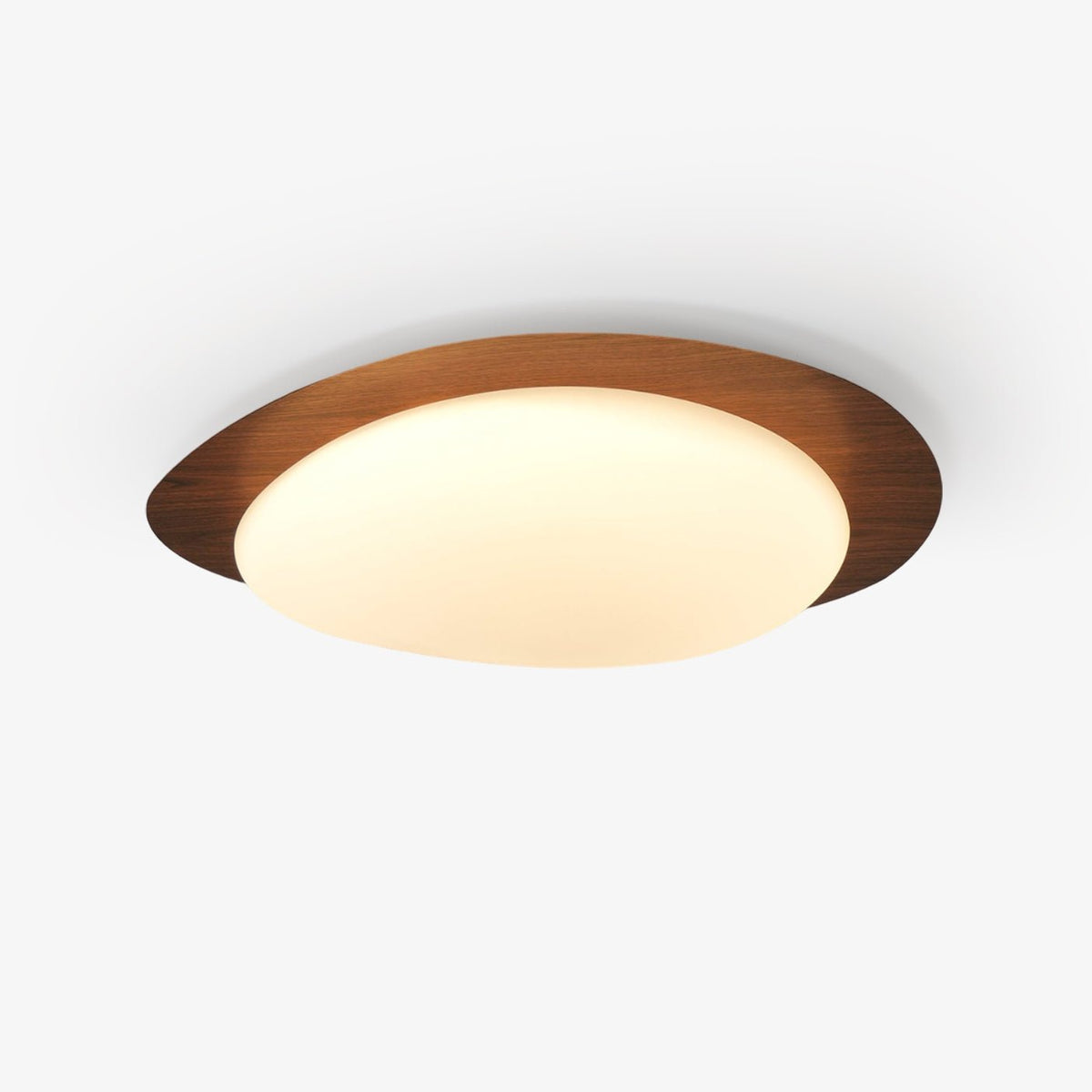 Tulapis Pebble Walnut Ceiling Light