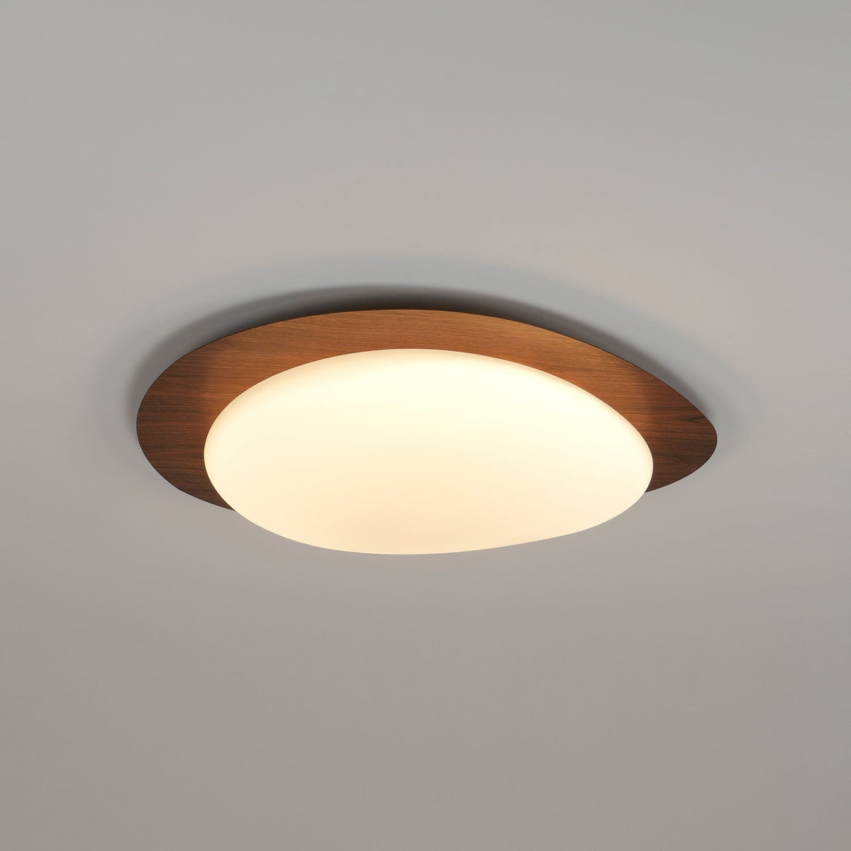 Tulapis Pebble Walnut Ceiling Light