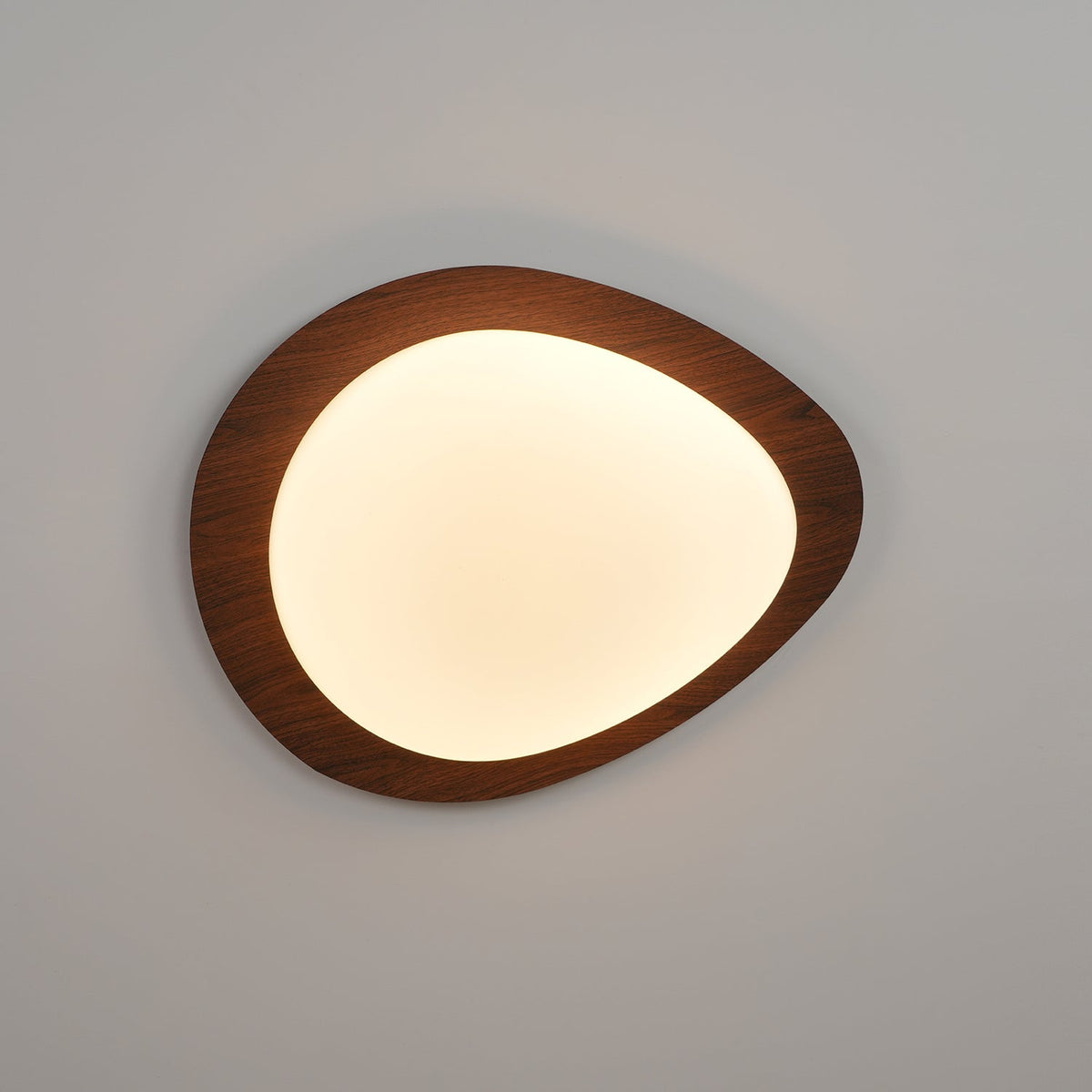Tulapis Pebble Walnut Ceiling Light