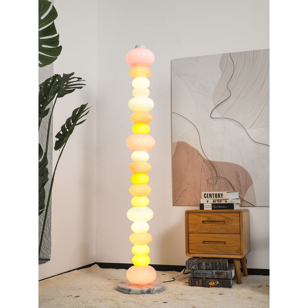Pebbles Minimalist Marble Floor Lamp
