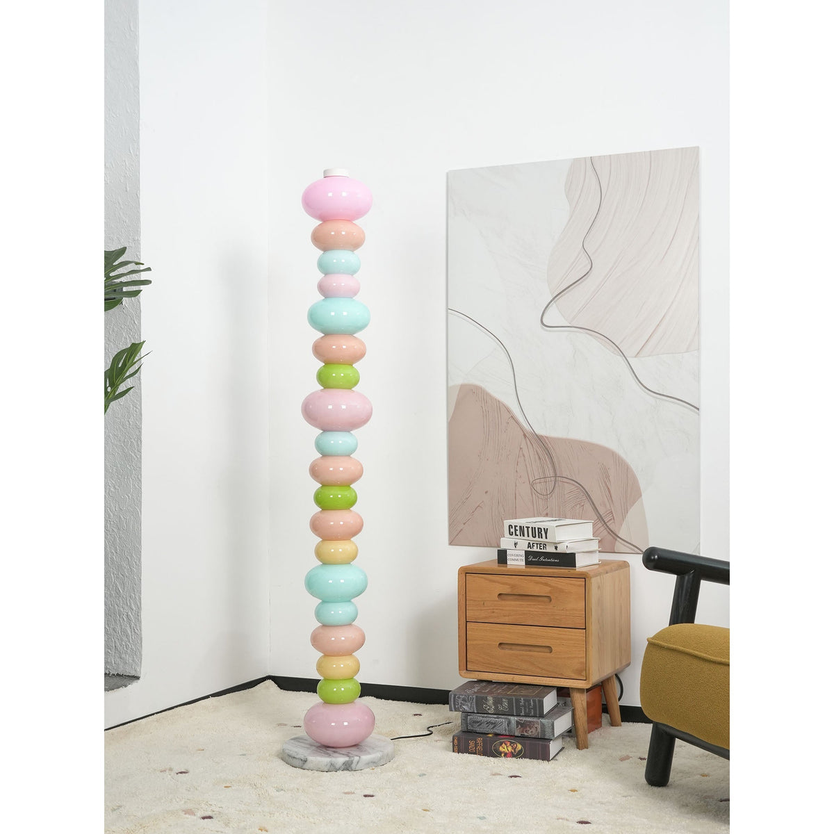 Pebbles Minimalist Marble Floor Lamp