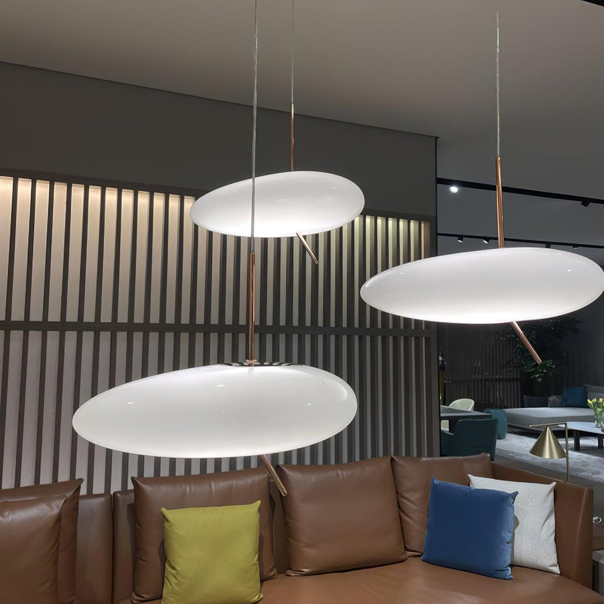 Pokakun Rose Gold Pebble Pendant Light
