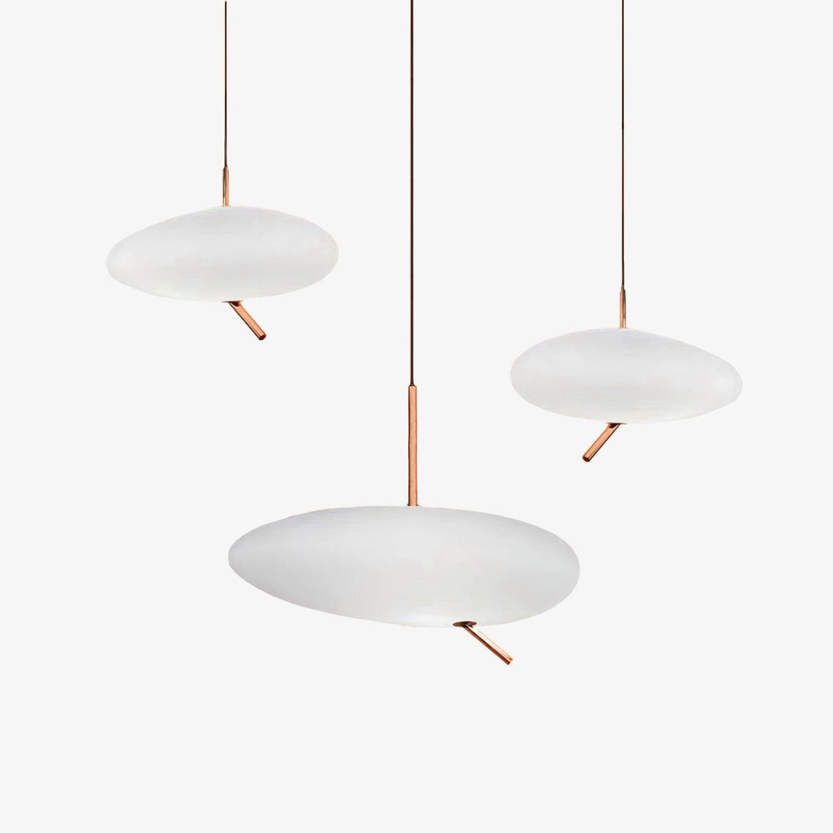 Pokakun Rose Gold Pebble Pendant Light