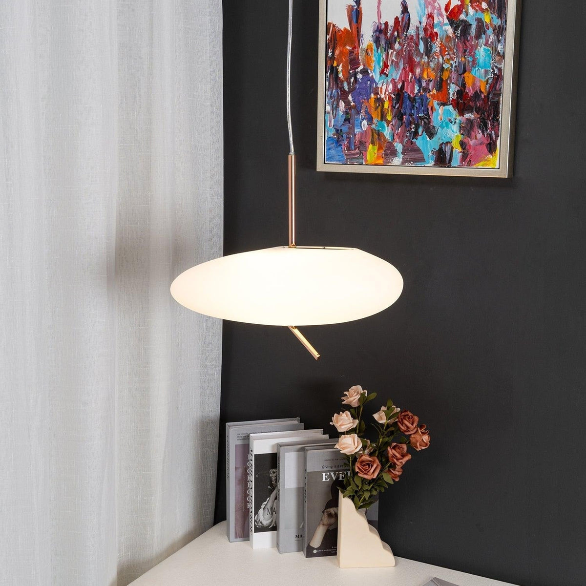 Pokakun Rose Gold Pebble Pendant Light