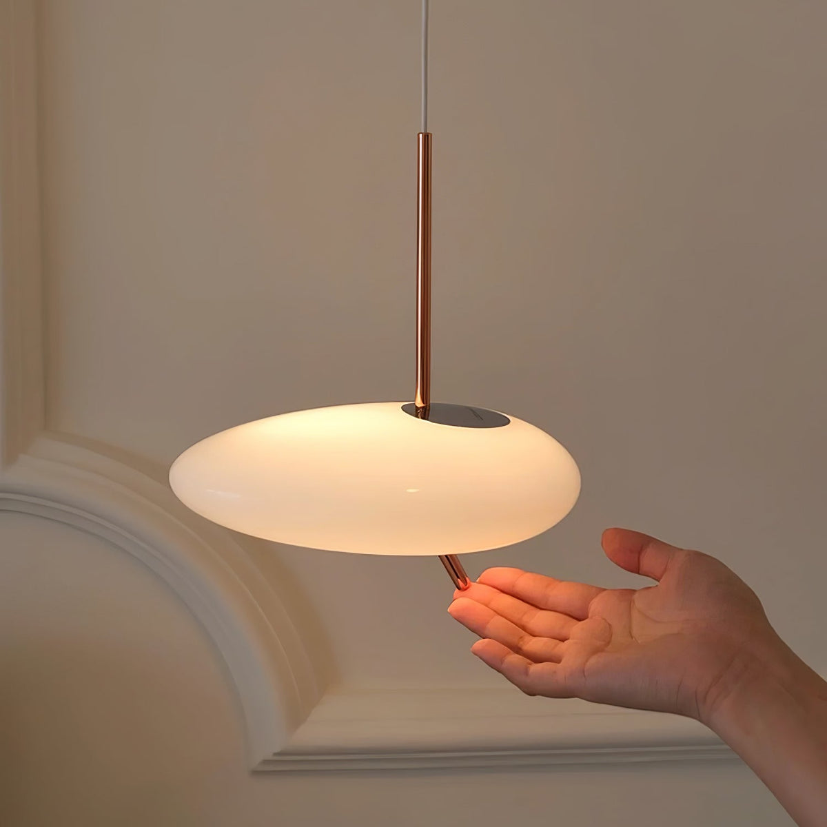 Pokakun Rose Gold Pebble Pendant Light