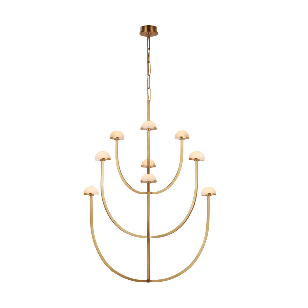 Pedra Chandelier Alabaster Minimalist Arc Geometry