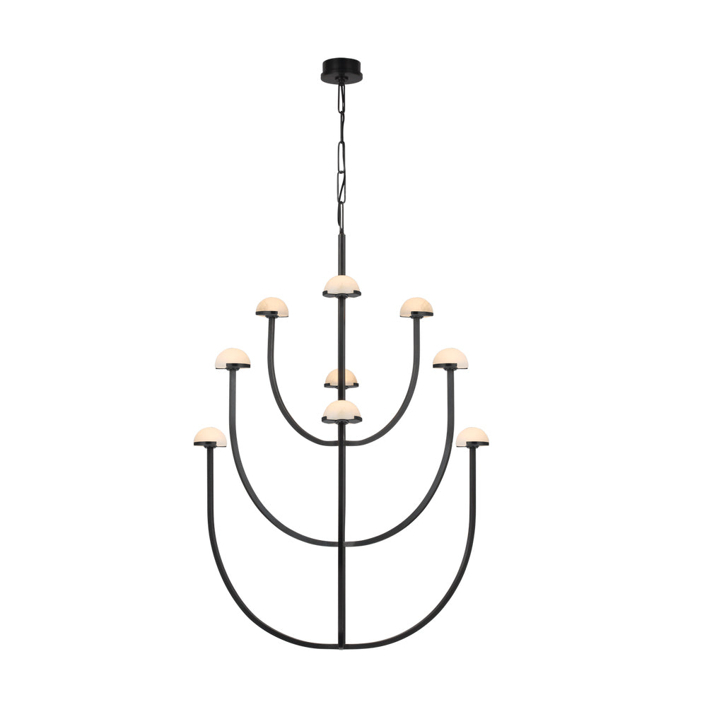 Pedra Chandelier Alabaster Minimalist Arc Geometry