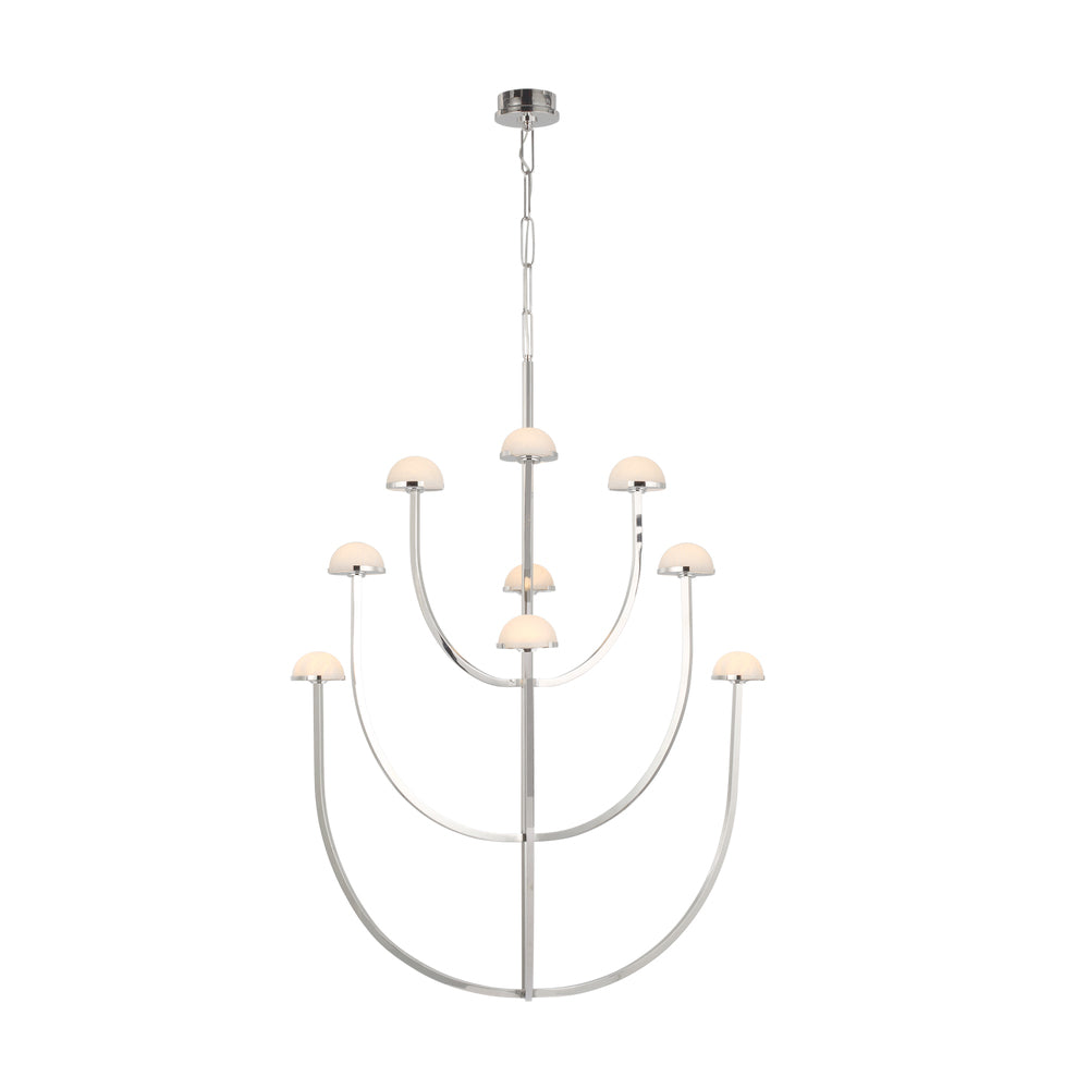 Pedra Chandelier Alabaster Minimalist Arc Geometry