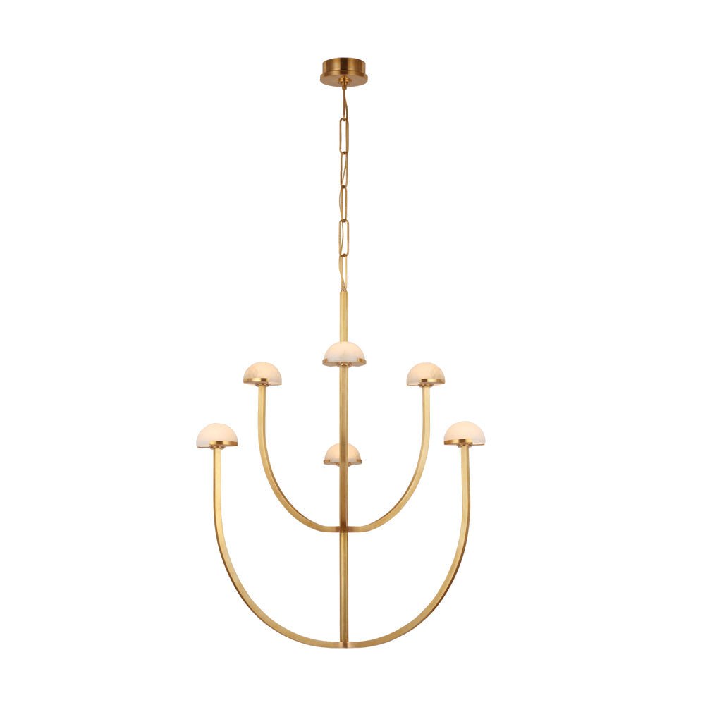 Pedra Chandelier Alabaster Minimalist Arc Geometry