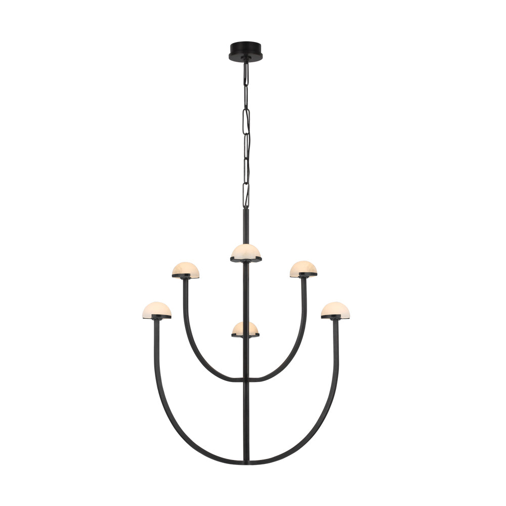Pedra Chandelier Alabaster Minimalist Arc Geometry
