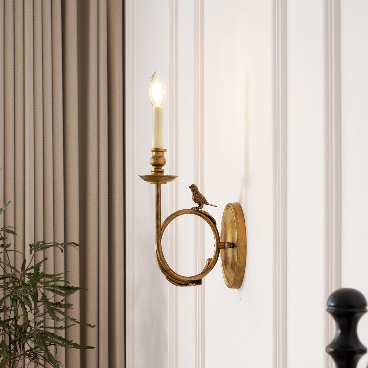 Pulamek Vintage Bird Indoor Wall Sconce