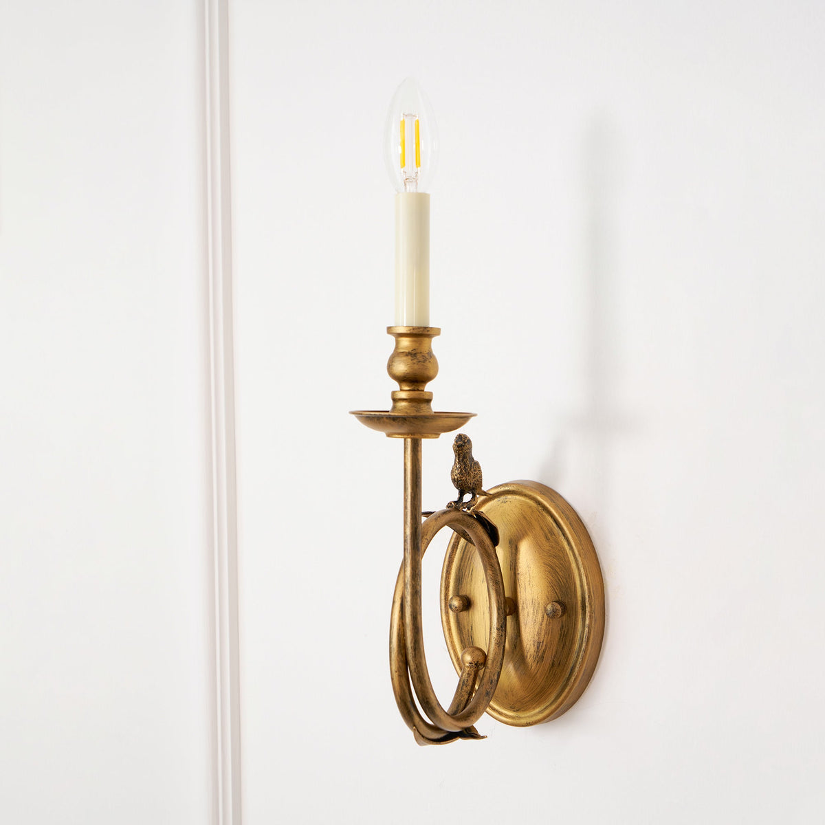 Pulamek Vintage Bird Indoor Wall Sconce