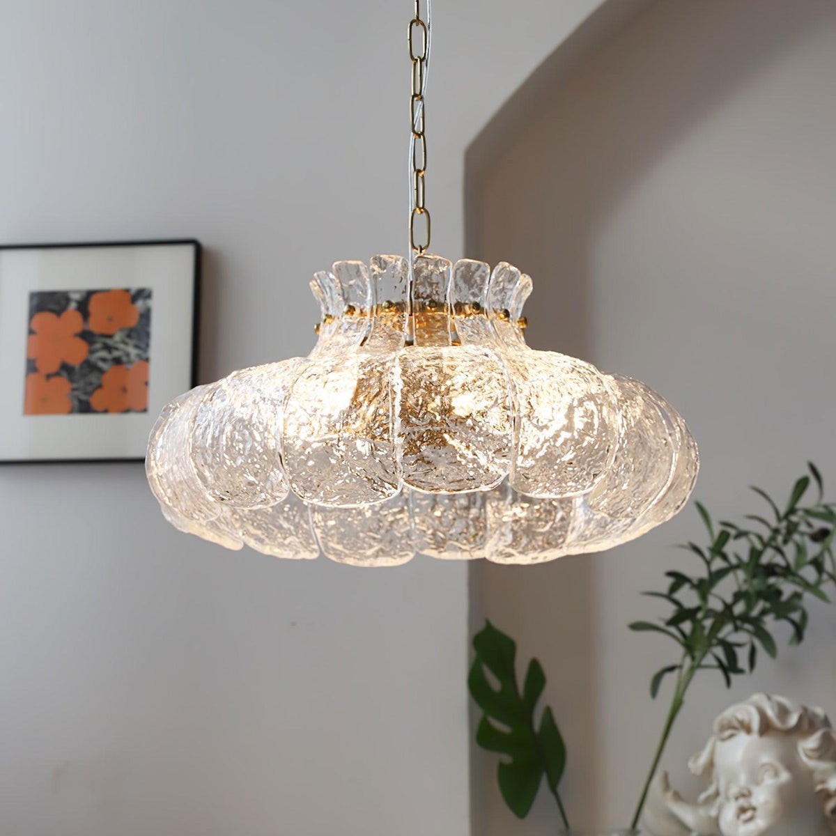 Ariv Brass & Glass Glam Pendant Light