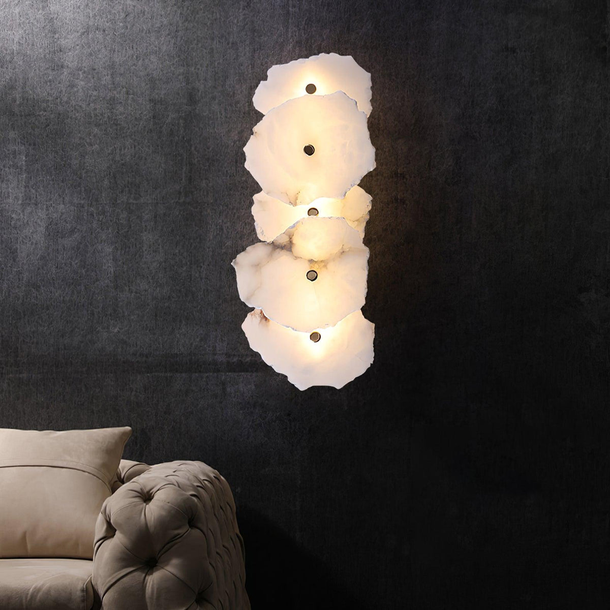 Alaeila Floral Cluster Alabaster Wall Light