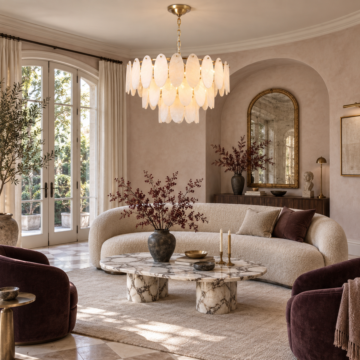 Elmsford Alabaster Chandelier