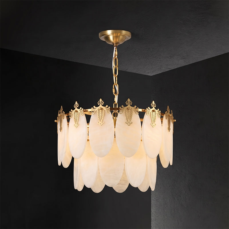 Fallowstone Botanical Alabaster Chandelier