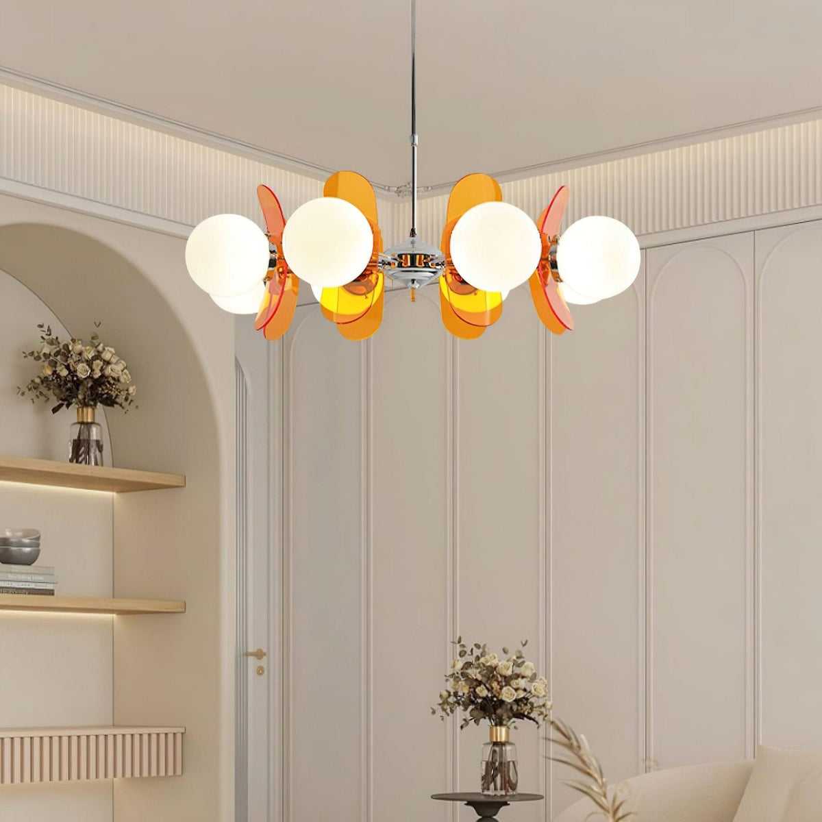Silisur Chandelier Brown &Orange