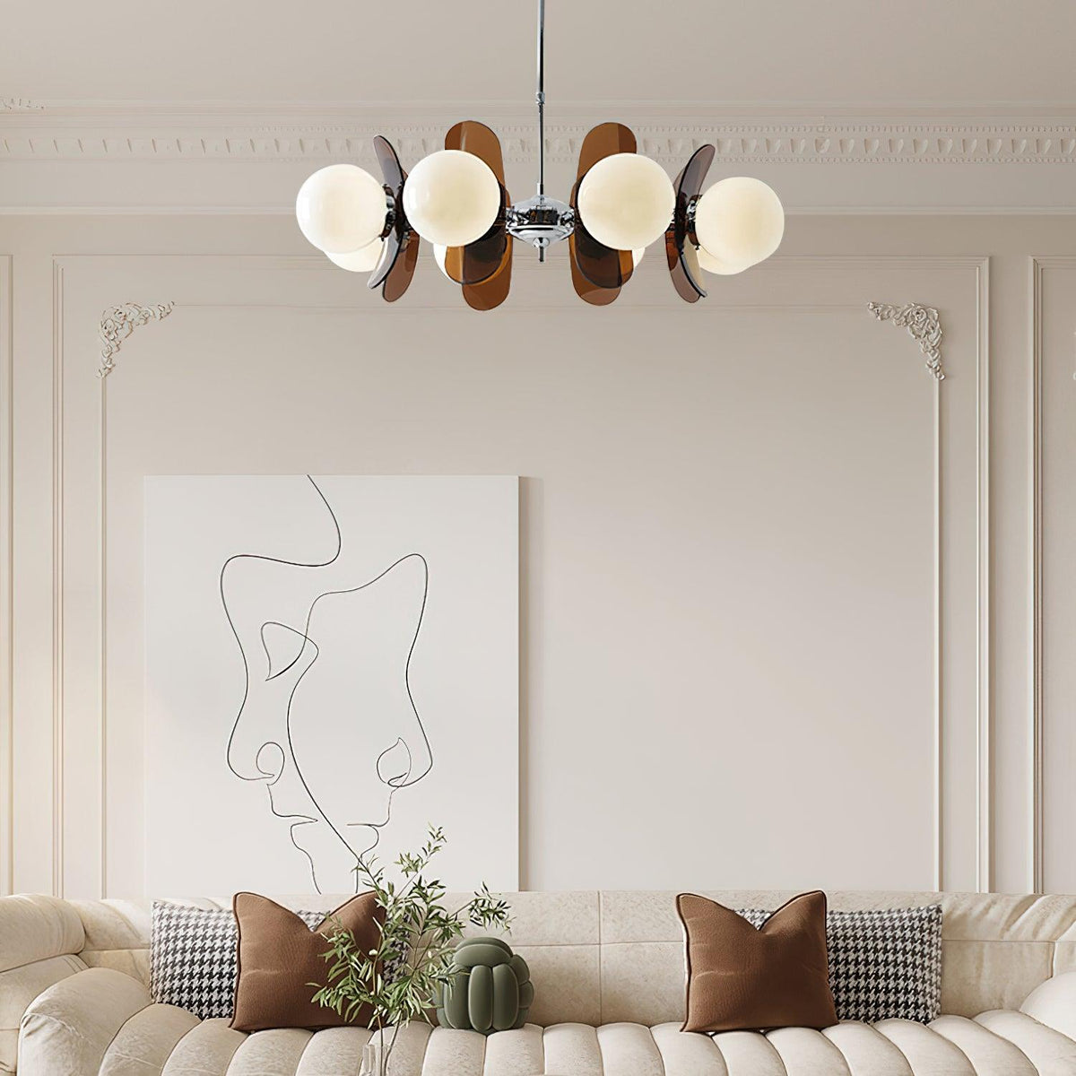 Silisur Chandelier Brown &Orange