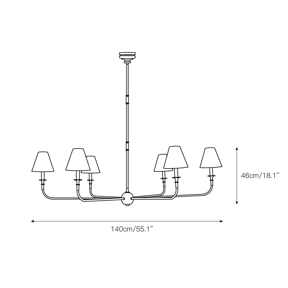 Arthaila Vintage Industrial Grande Fabric Chandelier