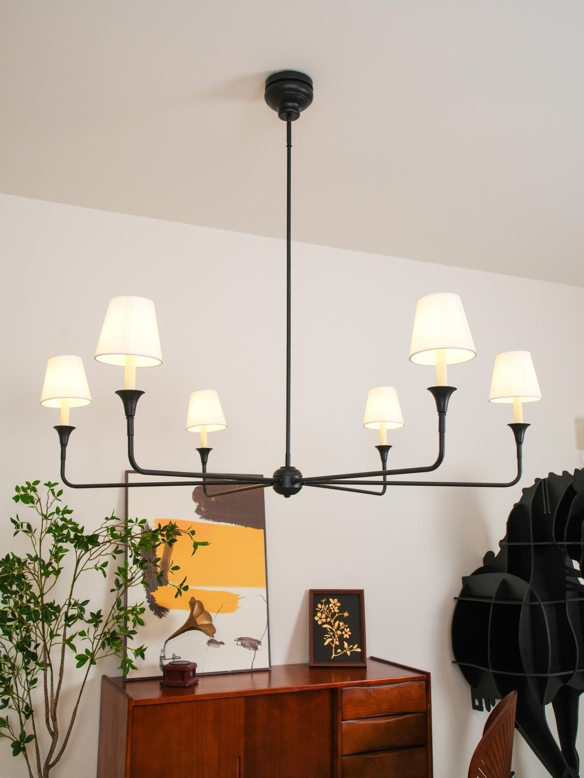 Lioroelia Pendant Lamp Black Candle Tapered