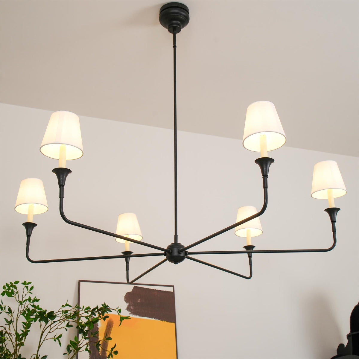 Lioroelia Pendant Lamp Black Candle Tapered