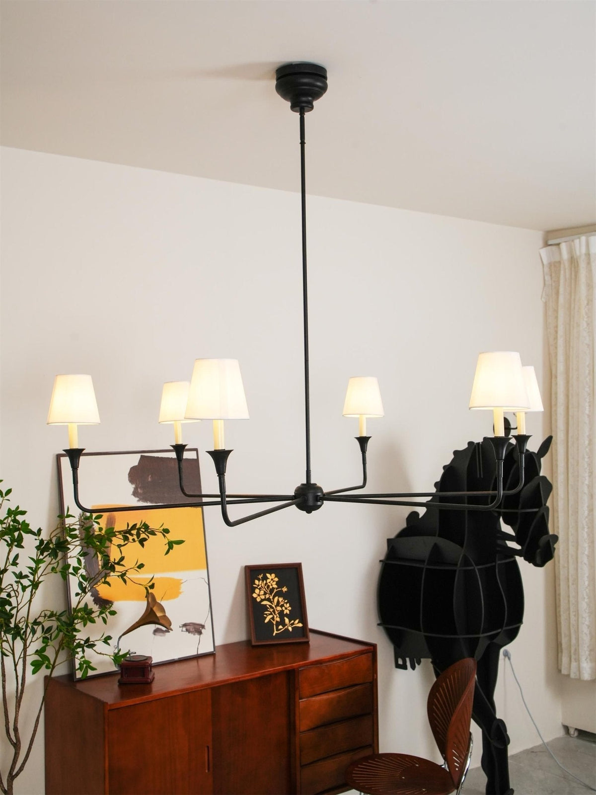 Lioroelia Pendant Lamp Black Candle Tapered