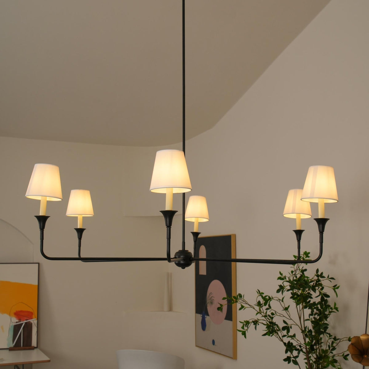 Lioroelia Pendant Lamp Black Candle Tapered