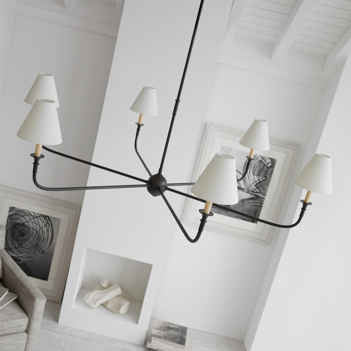 Arthaila Vintage Industrial Grande Fabric Chandelier