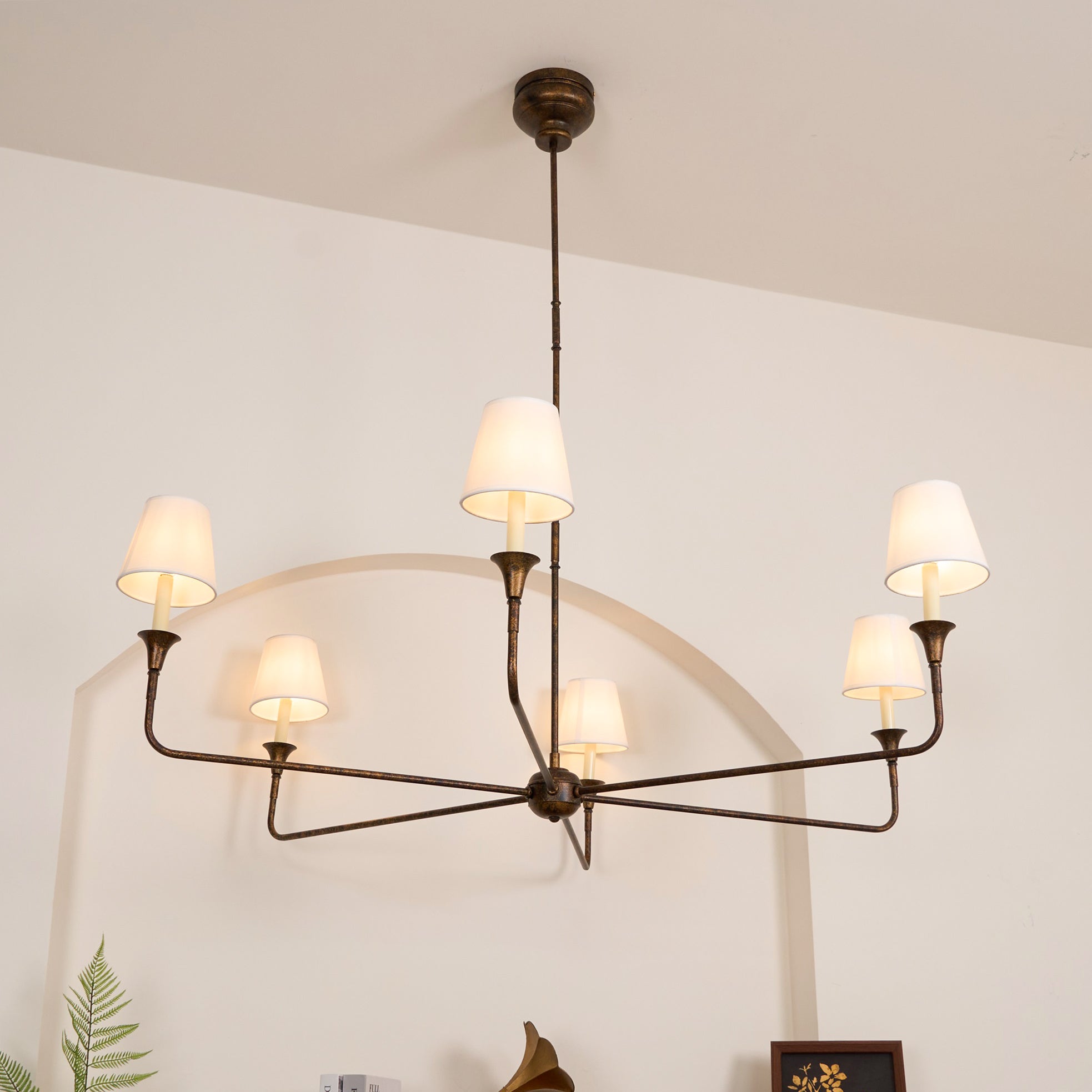Arthaila Vintage Industrial Grande Fabric Chandelier