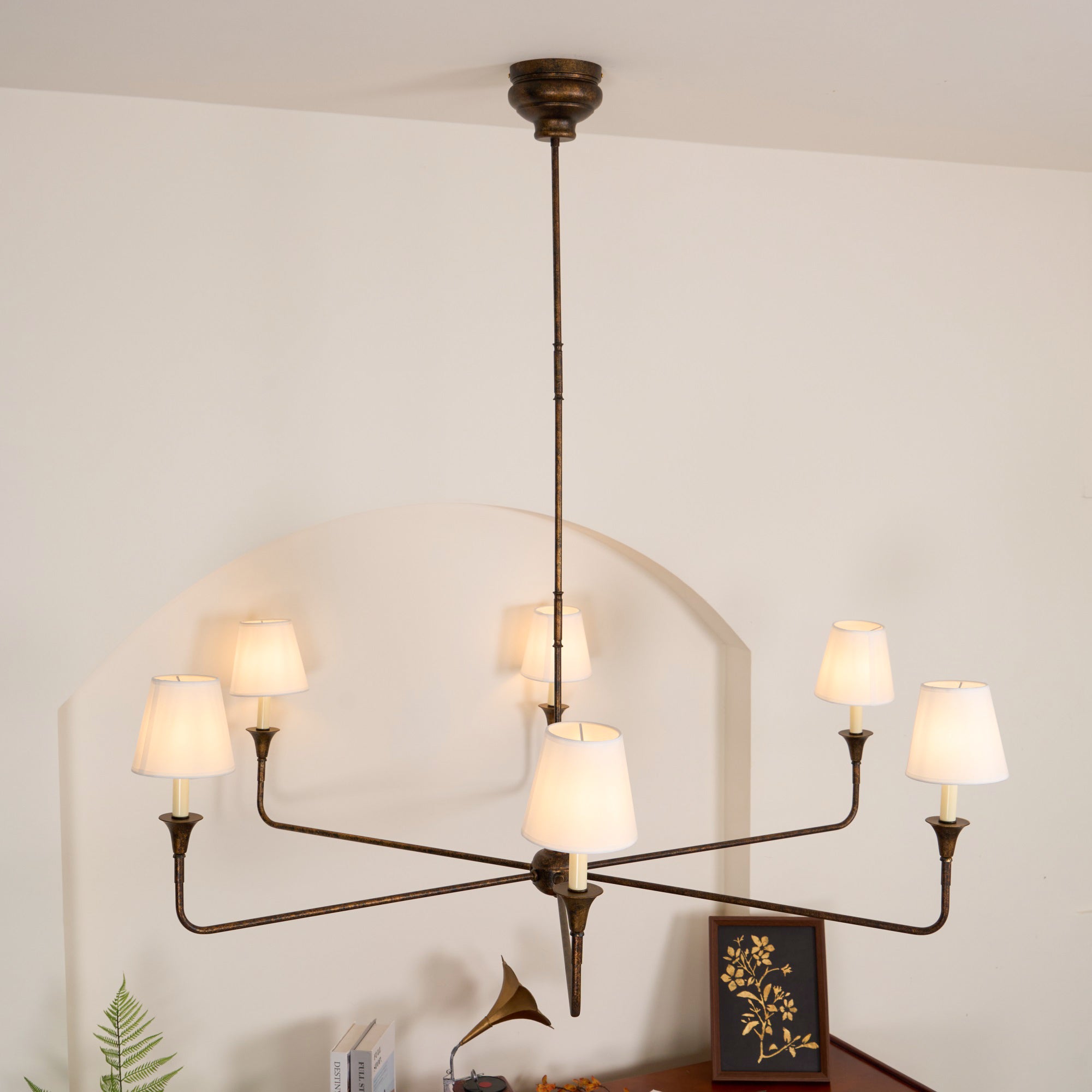 Arthaila Vintage Industrial Grande Fabric Chandelier
