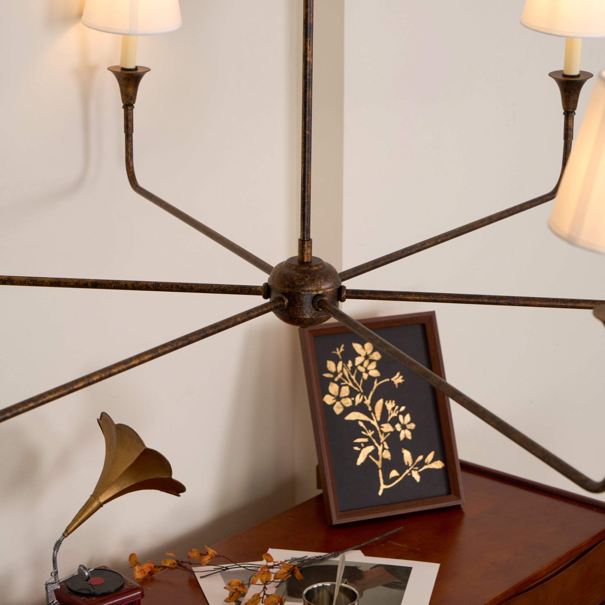 Arthaila Vintage Industrial Grande Fabric Chandelier