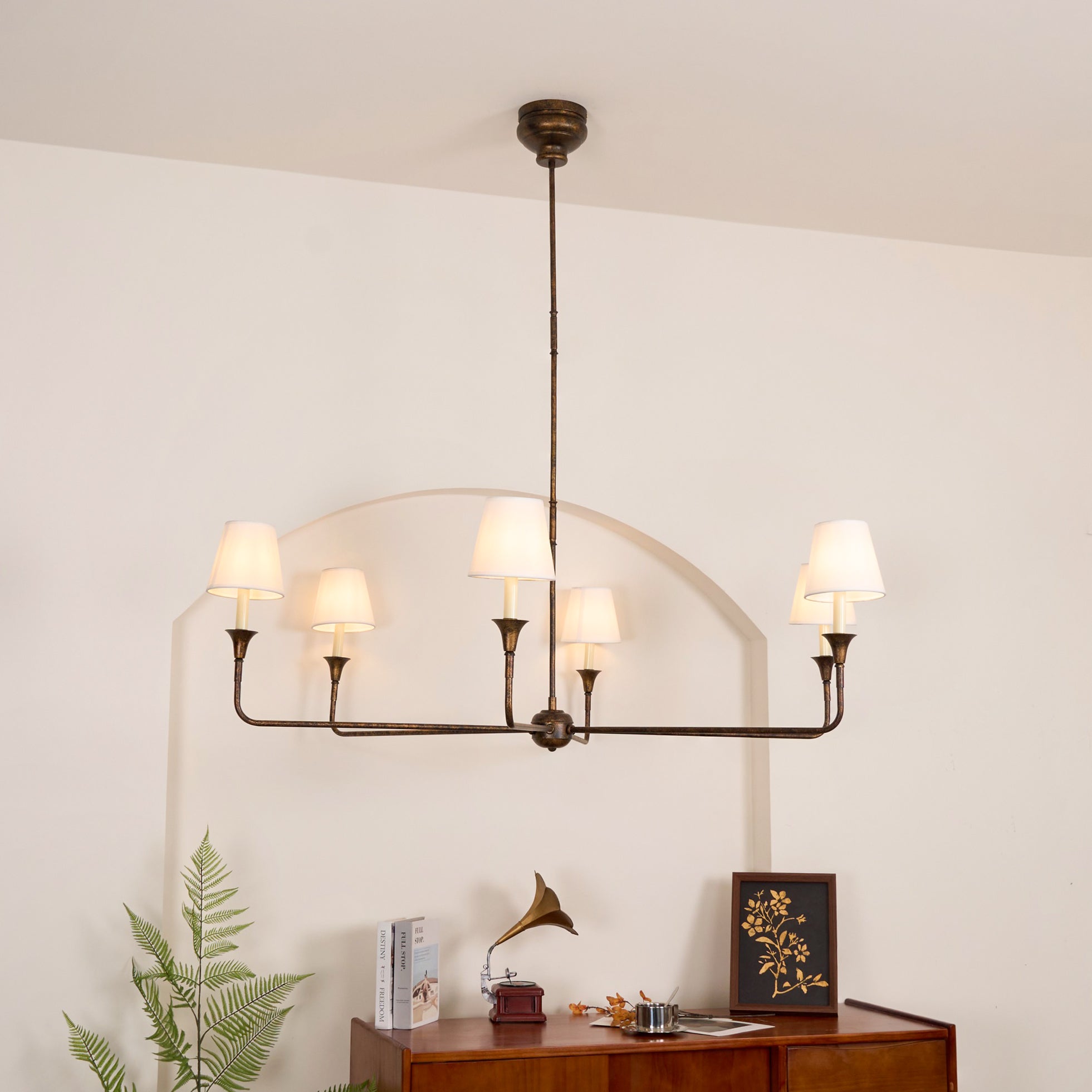 Arthaila Vintage Industrial Grande Fabric Chandelier