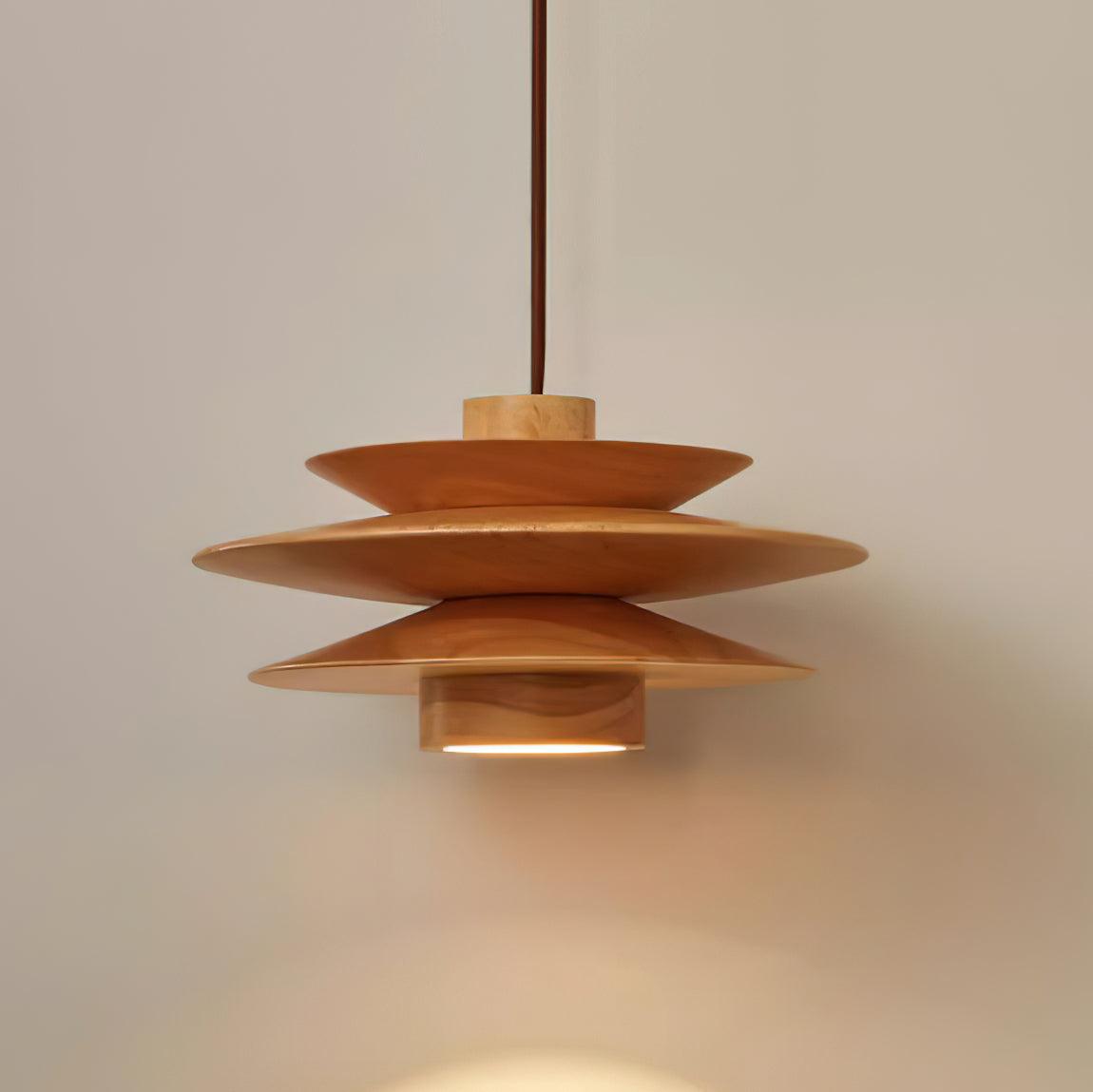 Nemasit Mid Century Walnut Pendant Light