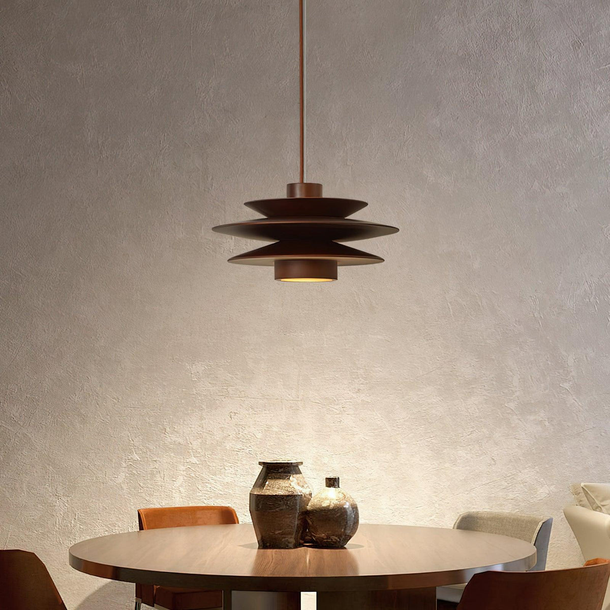 Nemasit Mid Century Walnut Pendant Light