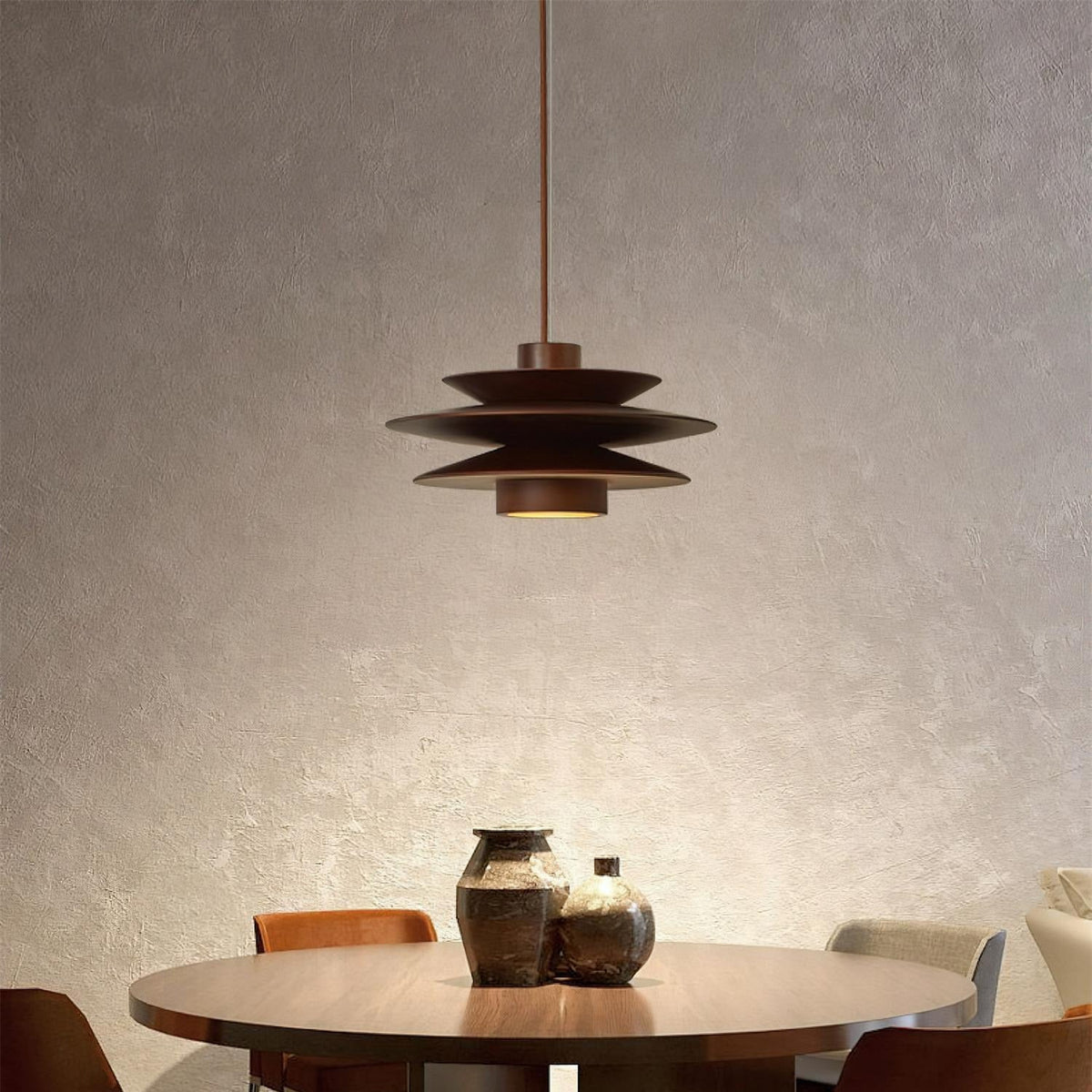 Nemasit Mid Century Walnut Pendant Light