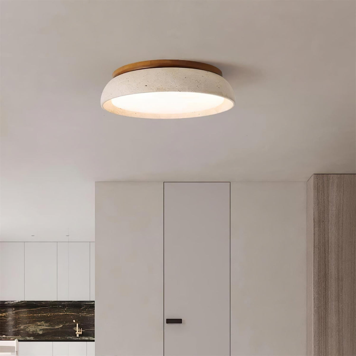 Gadigem Ceiling Light Piedra Travertine