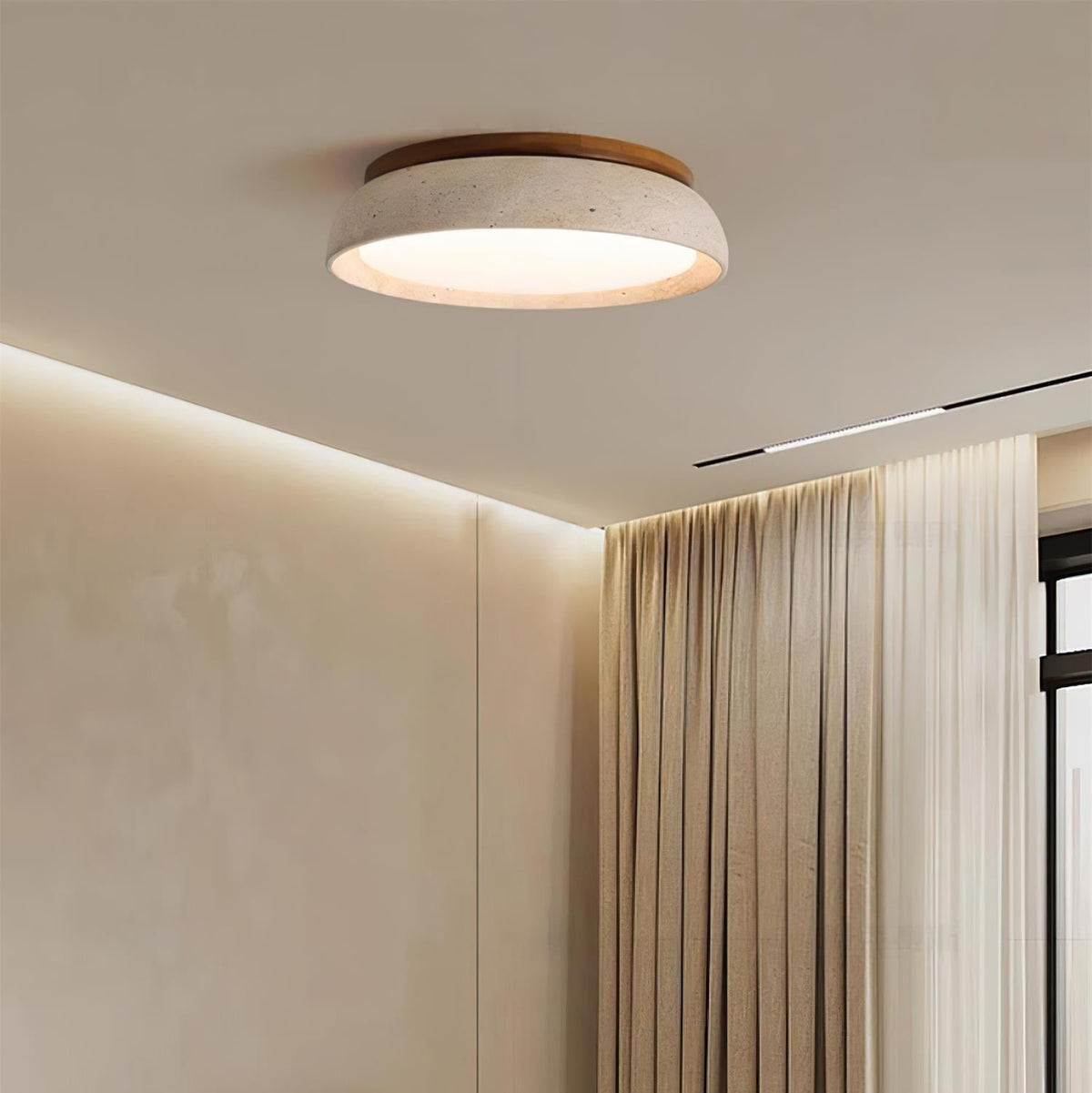 Gadigem Ceiling Light Piedra Travertine