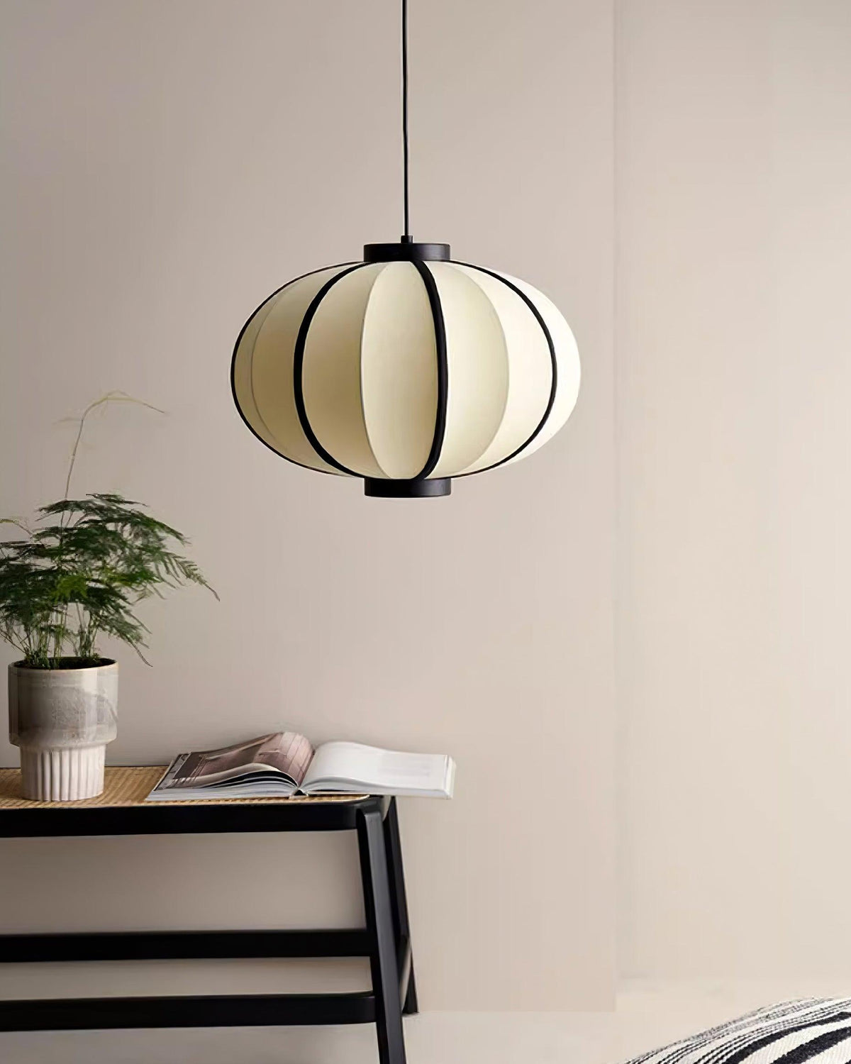 Lumara Pendant Lamp Fabric Lantern Frame Vintage