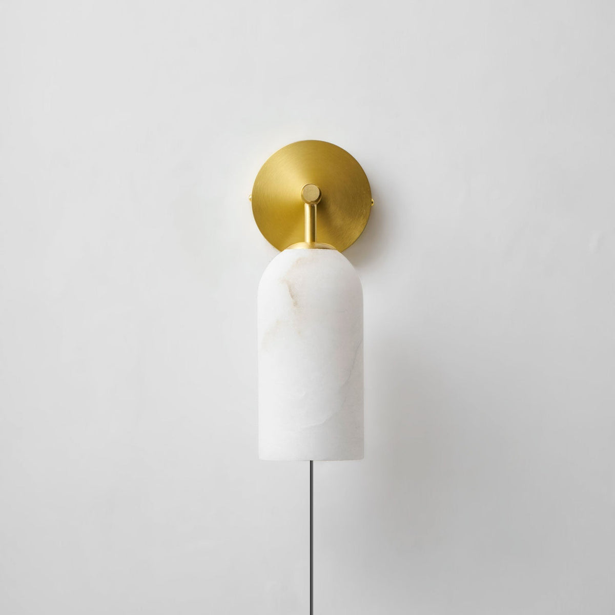 Everwell Pillar Alabaster Plug In Indoor Wall Light